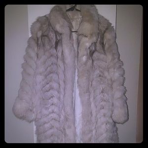 COPY - Authentic Silver fox floor length coat